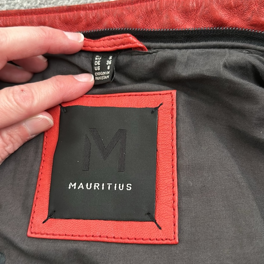 Mauritius leather lambskin jacket sz 6 - Picture 7 of 8